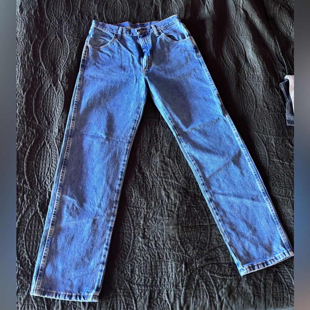 Rustler Men's Straight Blue Jeans
